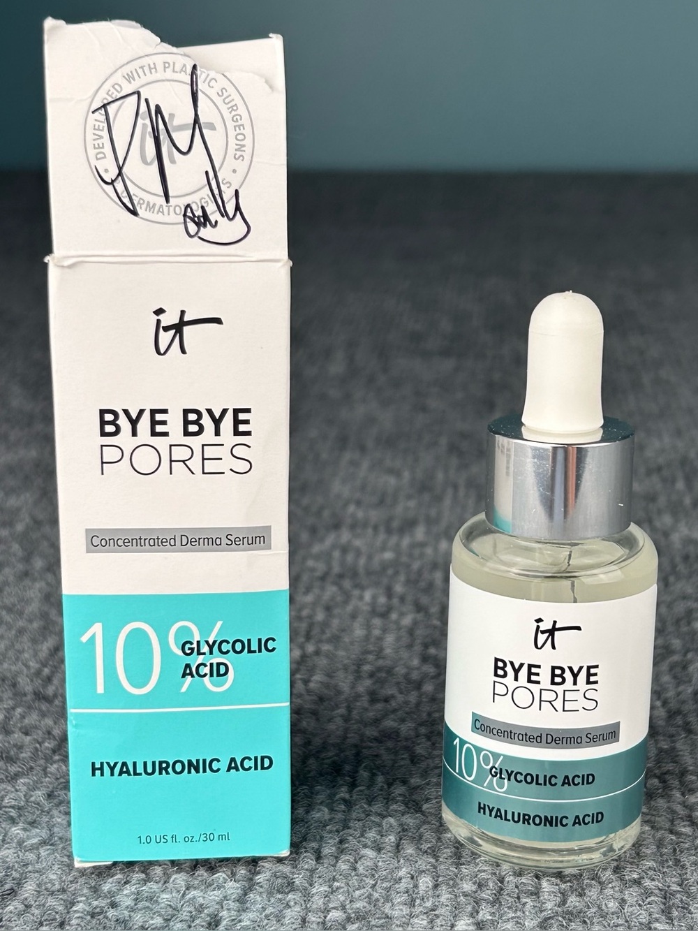 it Cosmetics Bye Bye Pores Glycolic Acid Concentrated Derma Serum 1oz NIB*